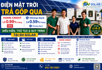 Lắp điện mặt trời trả góp qua Home Credit và Shinhan Bank tại SH Solar