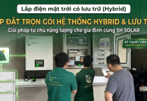Lắp điện mặt trời Hybrid (Hệ có lưu trữ)