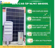 Đèn Đường Năng Lượng Mặt Trời Cao Áp SH400L