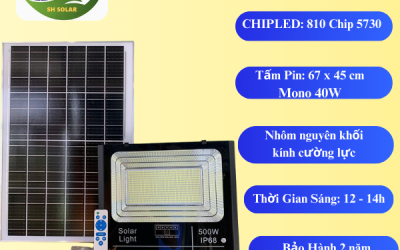 Phân Phối Đèn NĂng Lượng Mặt Trời 500W Quận 12