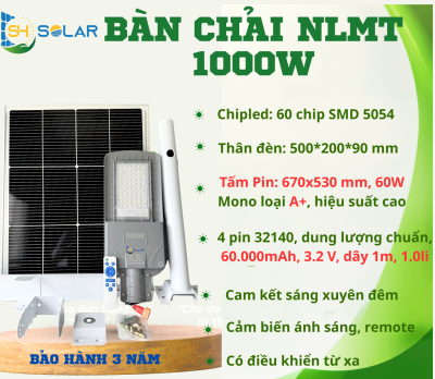Đèn đường năng lượng mặt trời 1000w SH-BC1000
