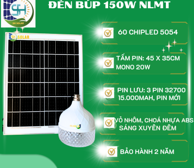 ĐÈN BÚP KIM CƯƠNG 150W NÂNG CẤP CHIPLED 5054 NLMT SH SOLAR