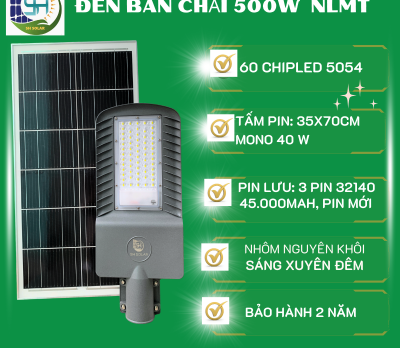 ĐÈN BÀN CHẢI 500W NĂNG LƯỢNG MẶT TRỜI 