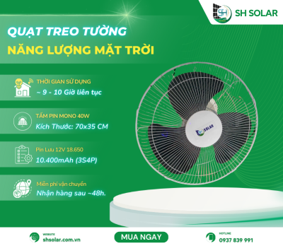 Quạt xoay 360 độ năng lượng mặt trời
