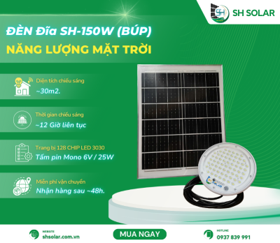 Đèn led bulb năng lượng mặt trời 150w - 128 CHIP LED 3030