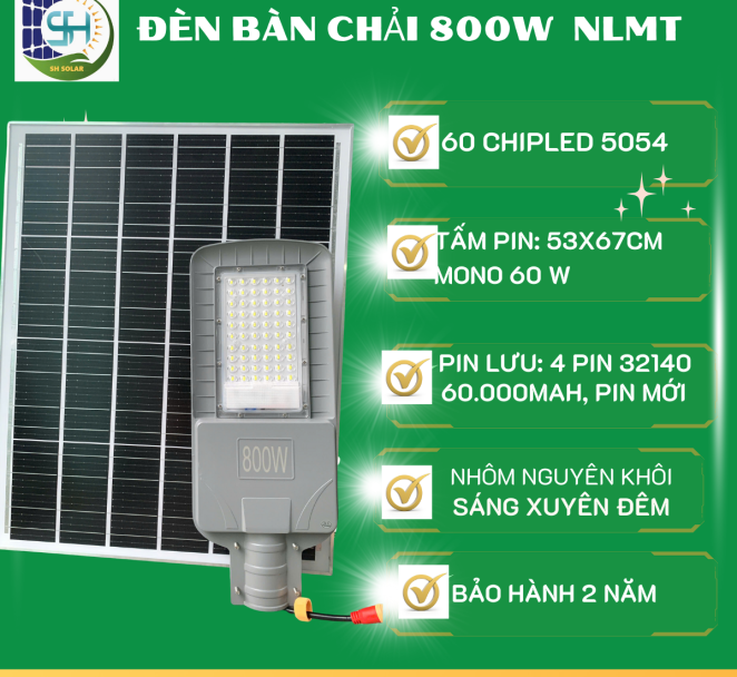 ĐÈN BÀN CHẢI NLMT 800W
