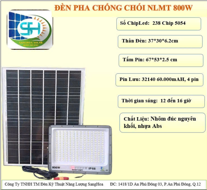 ĐÈN MẮT NGỌC CHỐNG CHÓI SH 800W