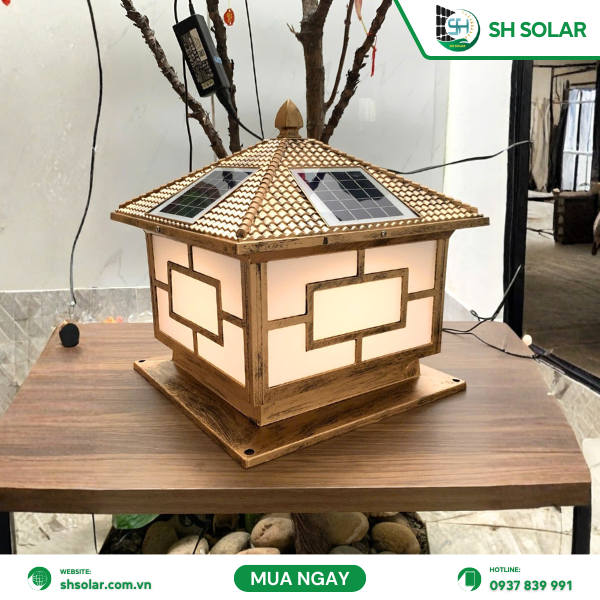 Đèn trụ cổng năng lượng mặt trời 40x40
